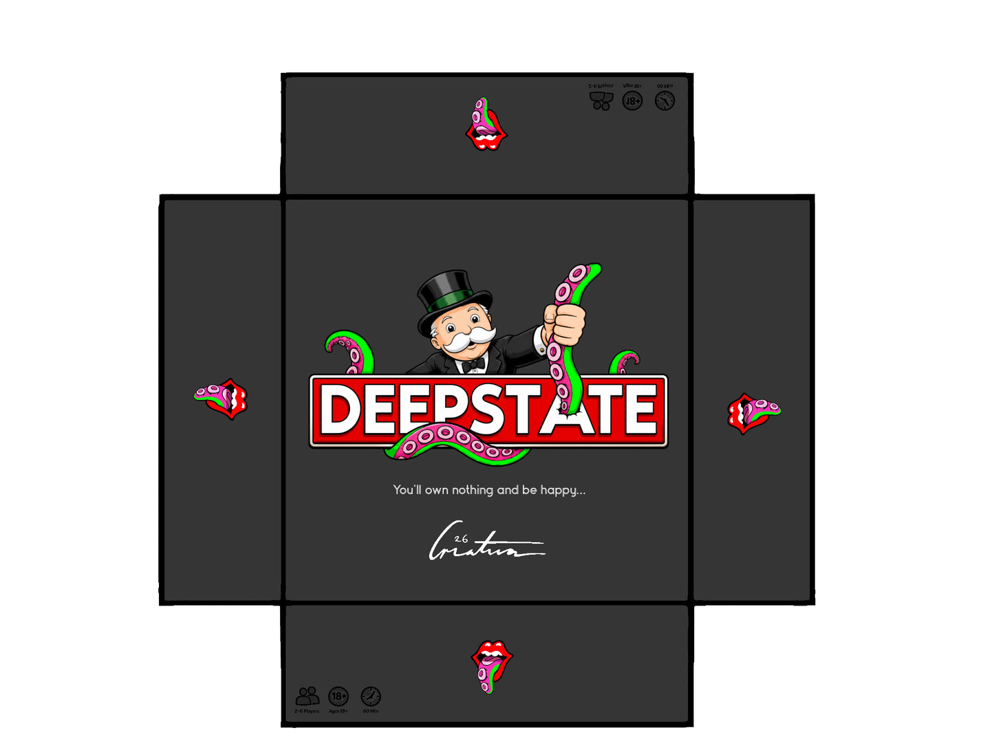 Deepstate board game box art by Criatura