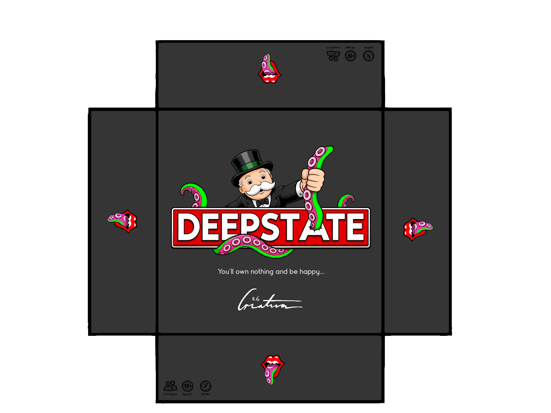 Deepstate board game box art by Criatura
